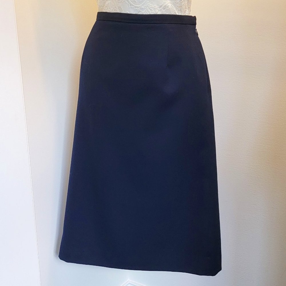 PENDLETON Seasonless Wool Navy Pencil Skirt Sz: 12